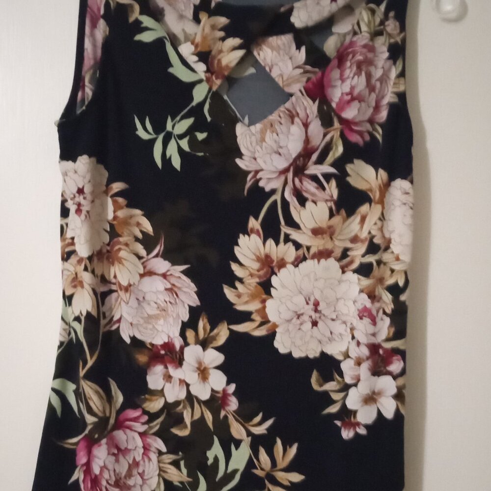 7th Avenue New York & Co women's sleeveless top sizeS goth grunge festival wear